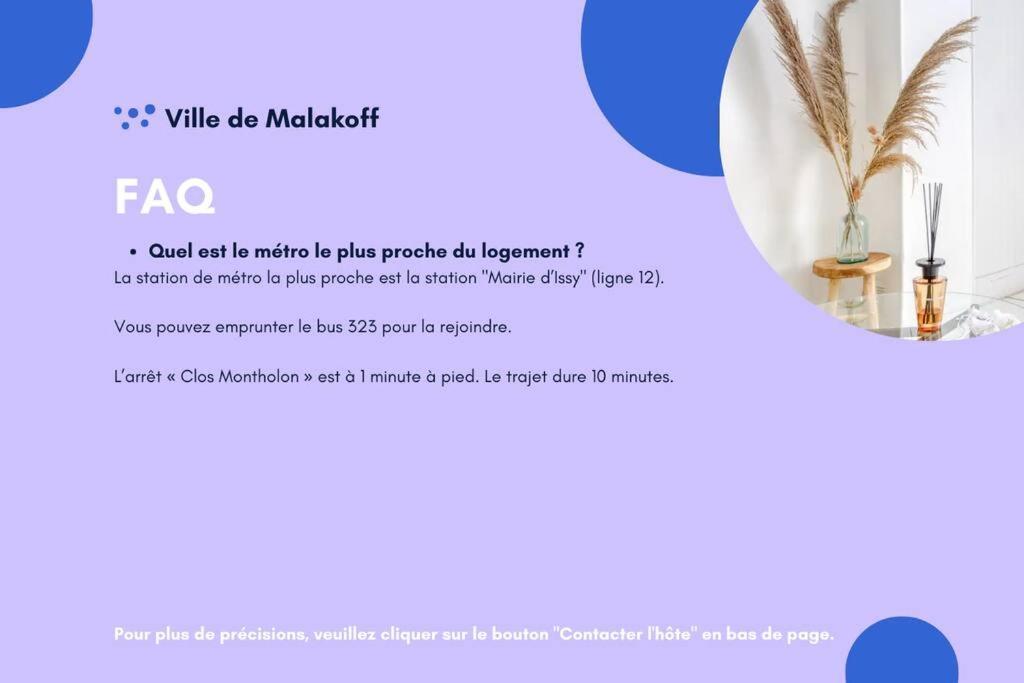 Appartement Cosy I Proche De La Porte De Versailles Paris Malakoff Eksteriør billede