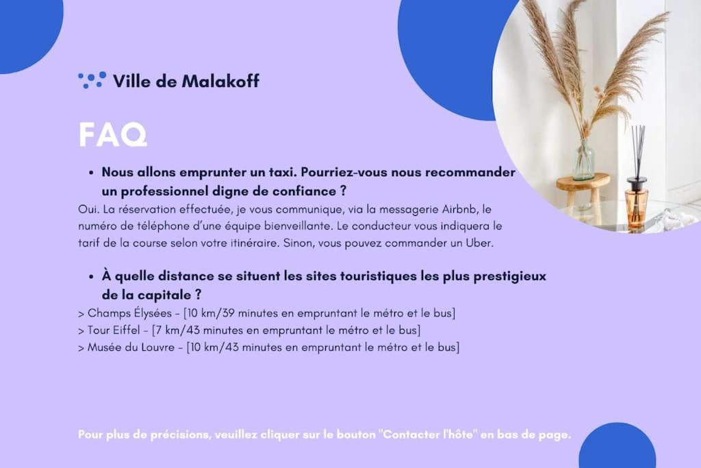 Appartement Cosy I Proche De La Porte De Versailles Paris Malakoff Eksteriør billede